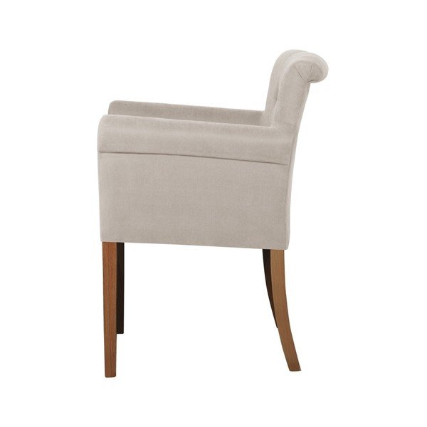 Sedia bianca con gambe in faggio marrone scuro Flacon - Ted Lapidus Maison-image-1