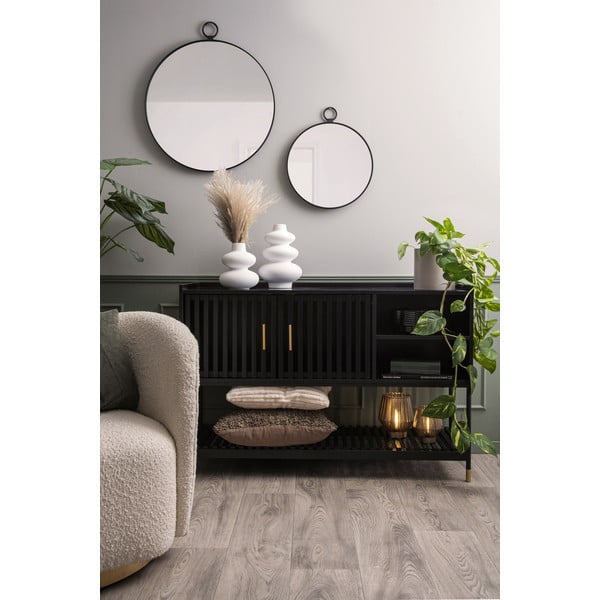 Cassettiera in pino nero Marve, 120 x 80 cm - Leitmotiv-image-1