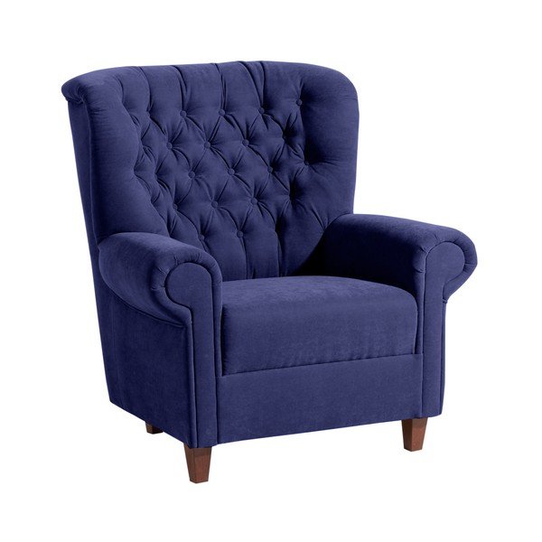 Poltrona blu scuro Vicky Velor - Max Winzer