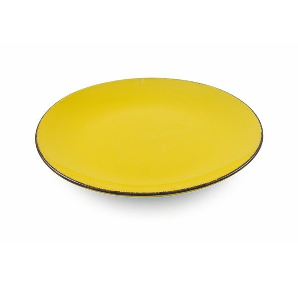 Sada 6 žlutých kameninových talířů Villa d´Este Baita, ø 27 cm