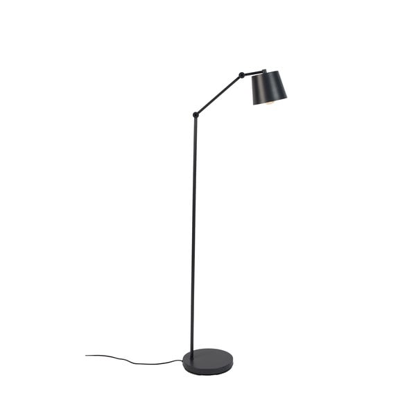 Lampada da terra nera con paralume in metallo (altezza 135 cm) Hajo - White Label