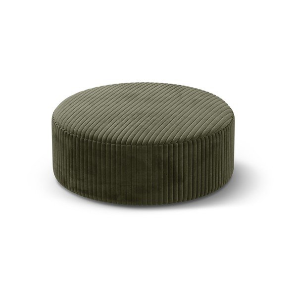 Poggiapiedi verde con rivestimento in velluto a coste Dia – Micadoni 