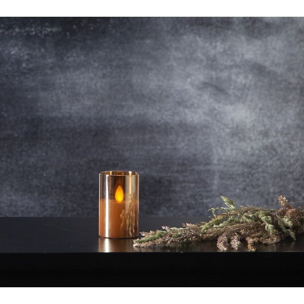 Candela di cera a LED arancione in vetro, altezza 7,5 cm M-Twinkle - Star Trading-image-3