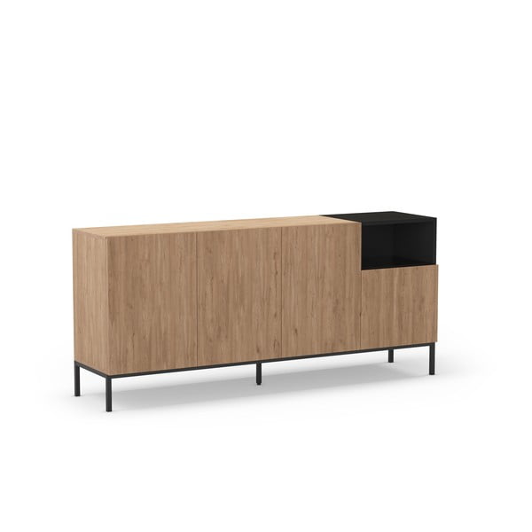 Cassettiera color legno naturale 180x80 cm Cailin - Marckeric-image-1