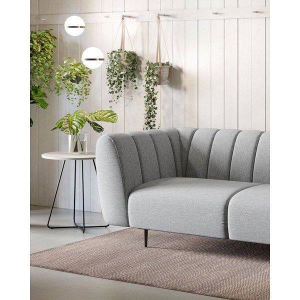 Divano in grigio chiaro 210 cm Shel – Ghado-image-4