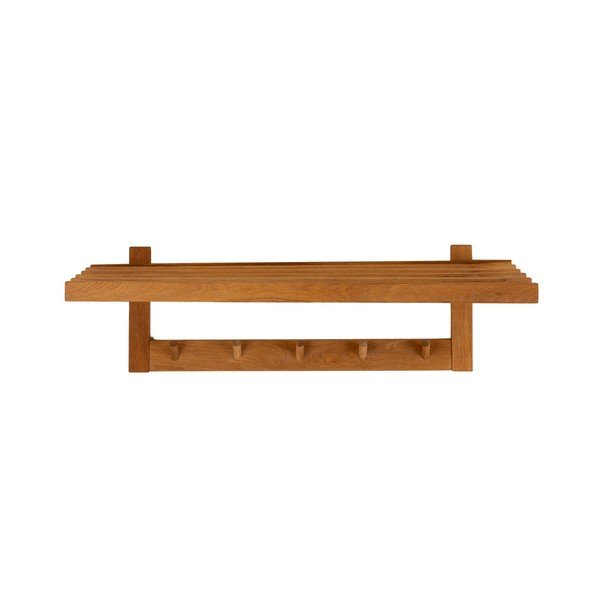 Appendiabiti da parete in legno massiccio di quercia, lunghezza 80 cm Uno - Canett