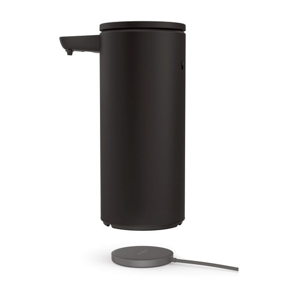 Dispenser di sapone in acciaio touchless nero opaco da 414 ml - simplehuman