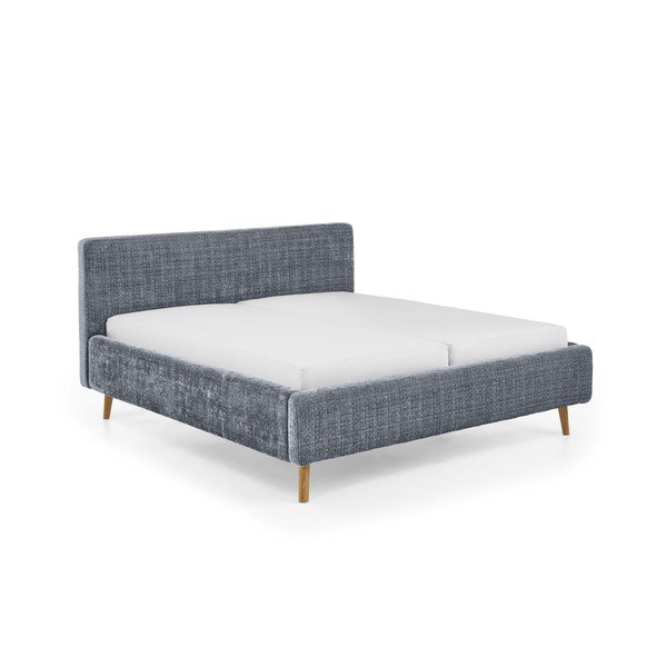 Letto matrimoniale imbottito blu con rete inclusa 180x200 cm Primavera – Meise Möbel