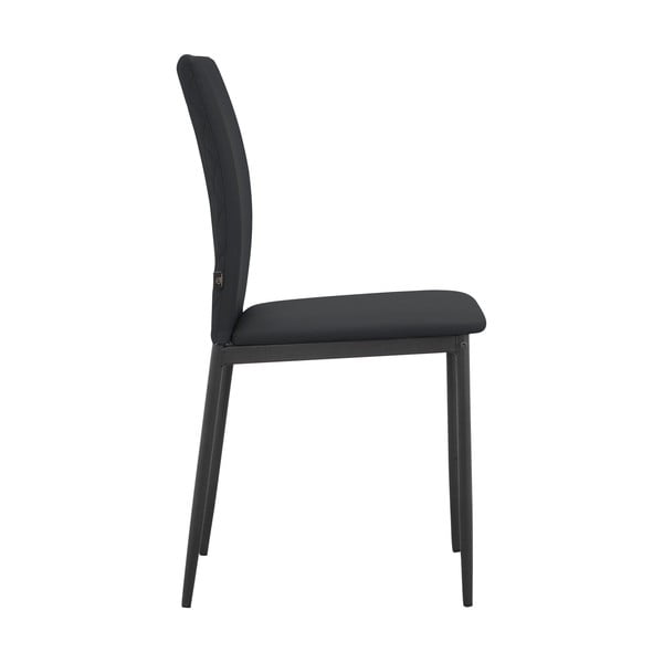 Set di sedie da pranzo in similpelle nere 2 pz Pavia - Støraa-image-2