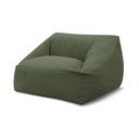 Puof a sacco verde con rivestimento in velluto a coste Lilibet – Bobochic Paris
