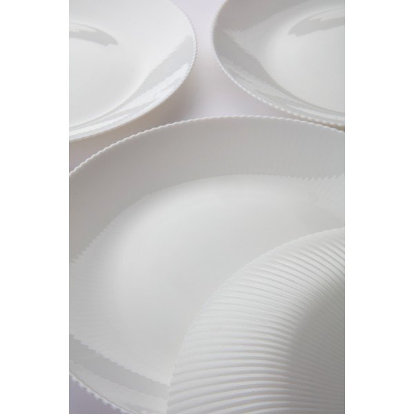 Set di piatti bianchi in vetro 4 pz ø 25 cm Alessia – Jotex-image-2