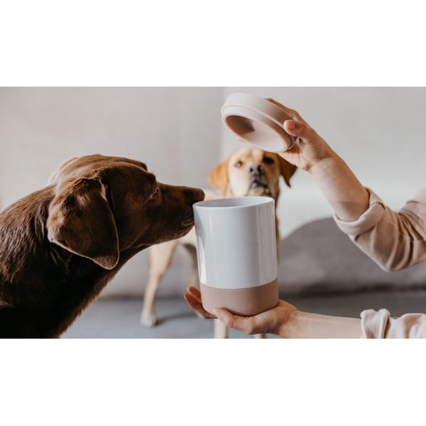 Contenitore per crocchette Coppa Greige – MiaCara-image-1