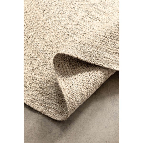 Tappeto rotondo color crema in iuta reversibile/tessuto a mano ø 100 cm Braided – Hanse Home-image-4