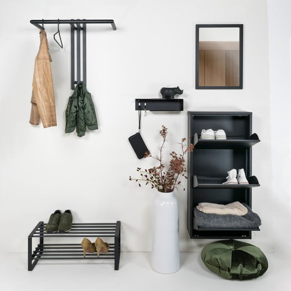 Attaccapanni da parete nero in metallo 65 cm Senza – Spinder Design-image-2