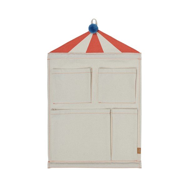 Organizer da appendere color crema in tessuto 40x1x60 cm Circus – OYOY Mini