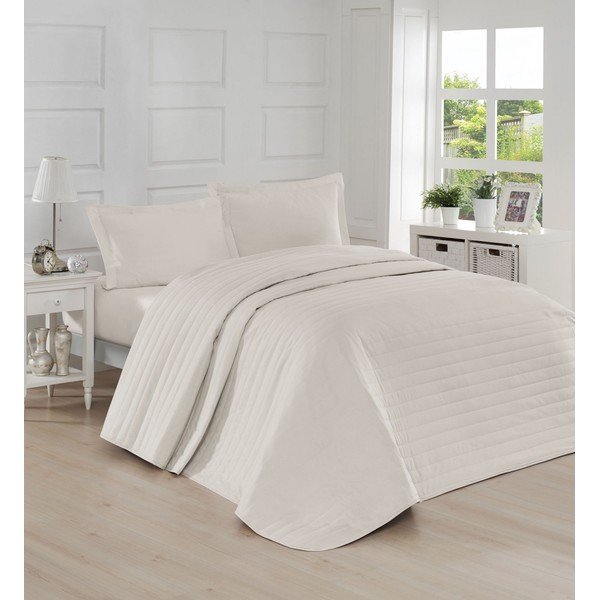 Copriletto trapuntato crema chiaro , 220 x 240 cm Monart - Mijolnir-image-1