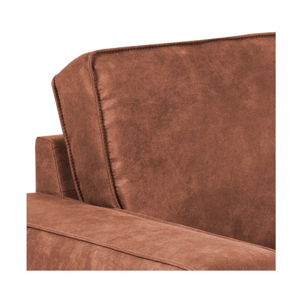 Divano in similpelle marrone cognac , 193 cm Jesolo - Actona-image-3