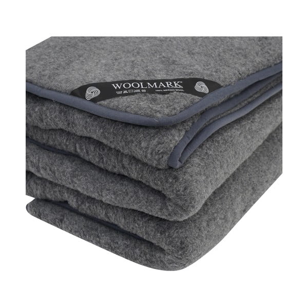 Copriletto in lana grigia 200x240 cm - Native Natural-image-1