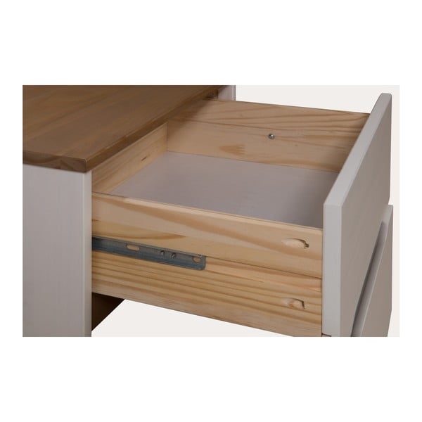 Comodino in legno di pino bianco Elisa - Marckeric-image-4