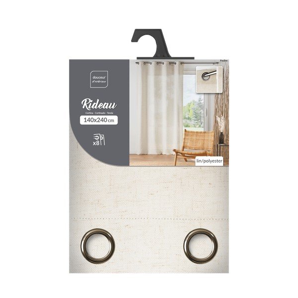 Tenda color crema 140x240 cm Pauline – douceur d'intérieur-image-4