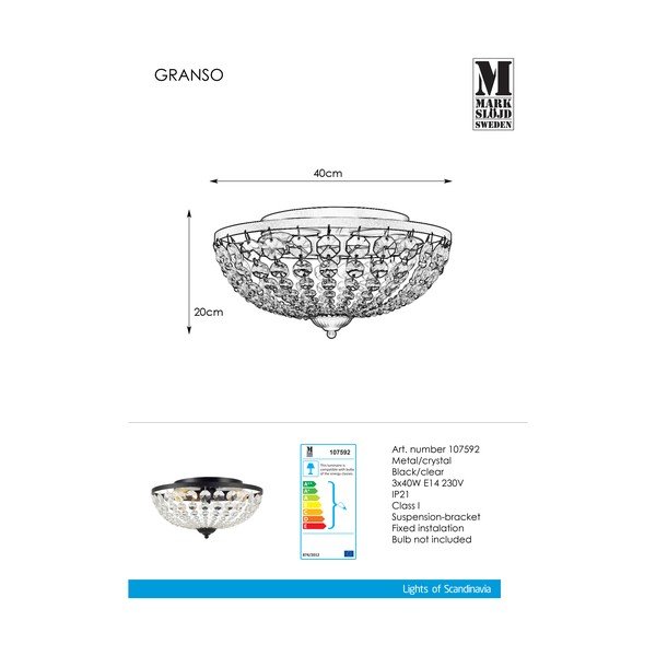 Lampada da soffitto Gränsö, ø 40 cm - Markslöjd-image-1