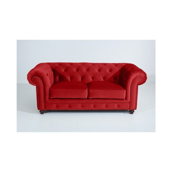 Divano rosso Orleans Velvet, 196 cm - Max Winzer