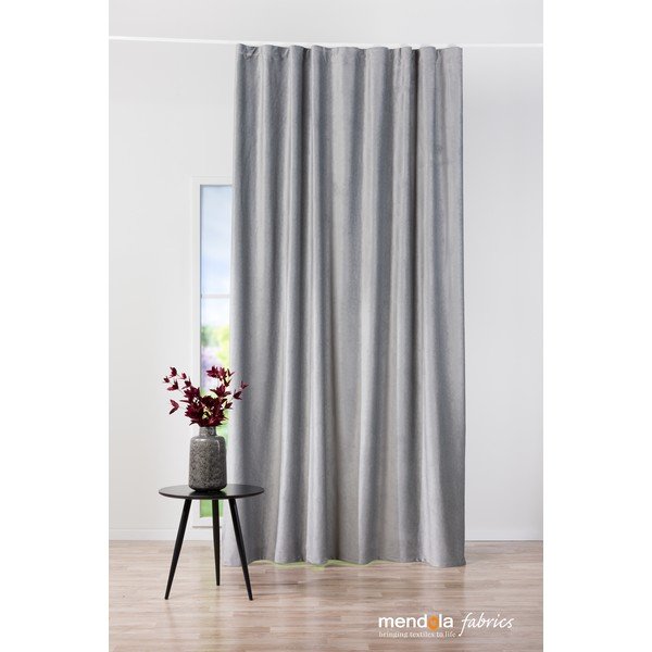 Tenda in velluto grigio 140x260 cm Roma - Mendola Fabrics-image-2