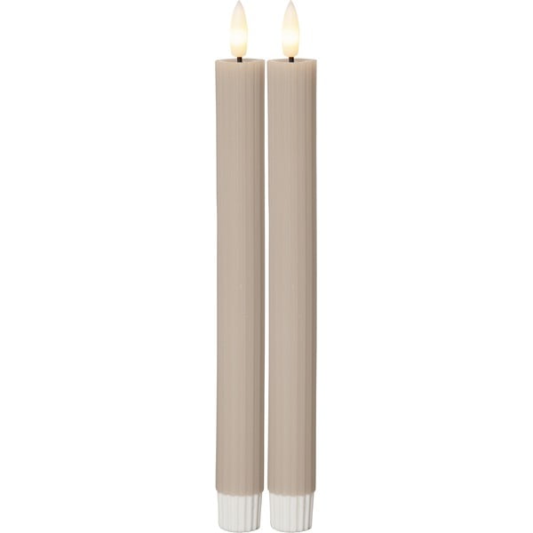 Candele LED in set da 2 (altezza 25 cm) Flamme Stripe - Star Trading