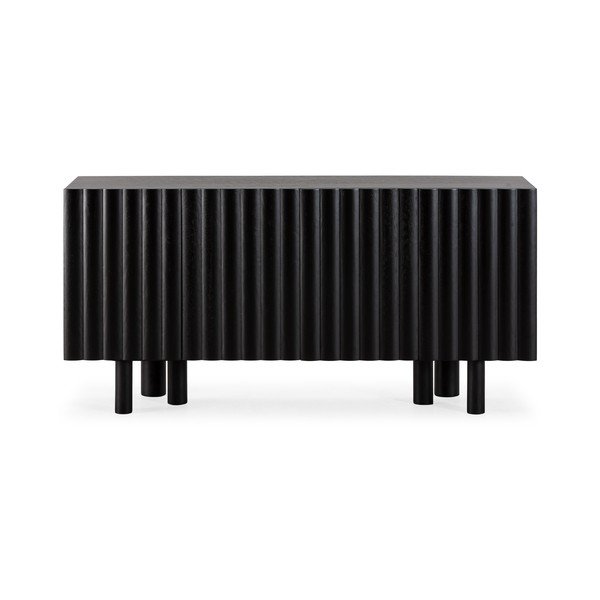 Credenza nera in mango massiccio 160x80x40 cm Tamira – MOME-image-2