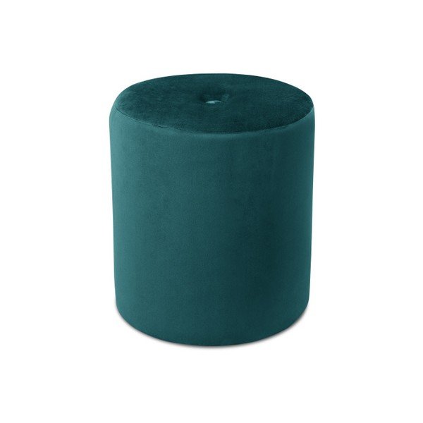 Pouf blu petrolio , ⌀ 40 cm Fiore - Mazzini Sofas-image-2