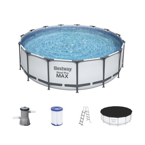Piscina con struttura solida ø 457 cm profondità 122 cm Max - Bestway-image-2