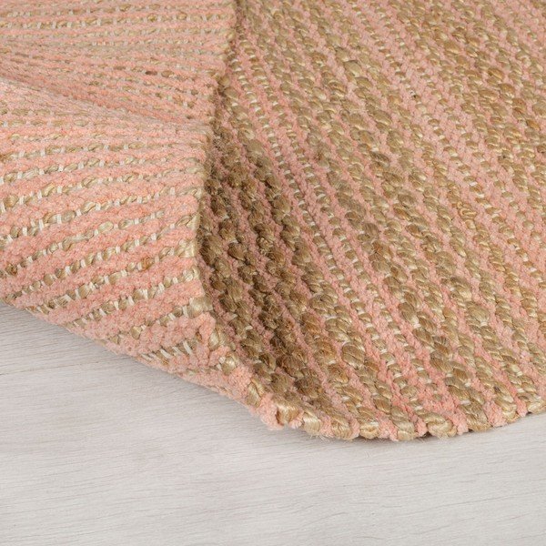 Tappeto rosa in iuta tessuto a mano 160x230 cm Equinox – Flair Rugs-image-1
