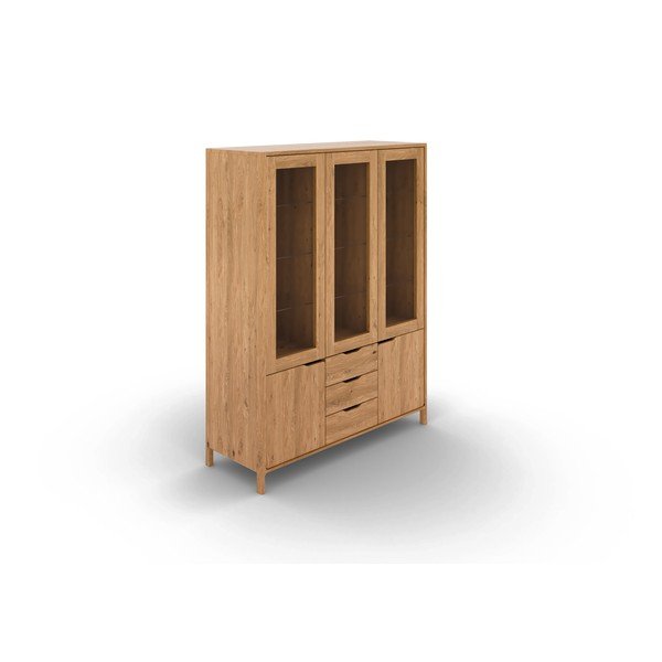 Vetrina in legno di quercia di colore naturale 140x188 cm Twig - The Beds-image-2