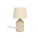 Lampada da tavolo beige con paralume in lino Russel - Dutchbone