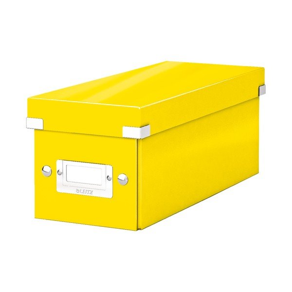 Scatola di cartone giallo con coperchio 14x35x14 cm Click&Store - Leitz