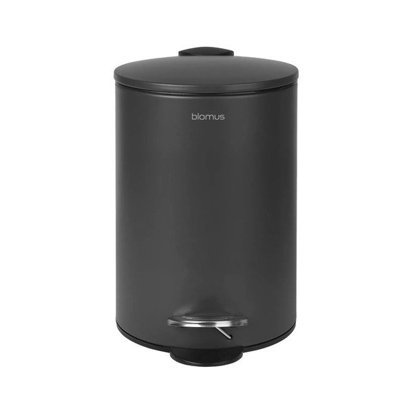 Cestino per la spazzatura color antracite in acciaio con pedale 3 l Tubo – Blomus