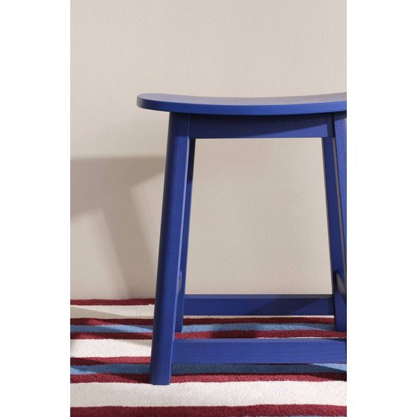 Sgabello blu in frassino massiccio Selene – Jotex-image-1