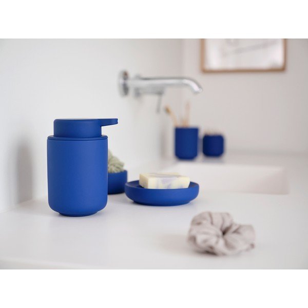 Organizer da bagno in gres blu per tamponi di cotone Ume - Zone-image-3