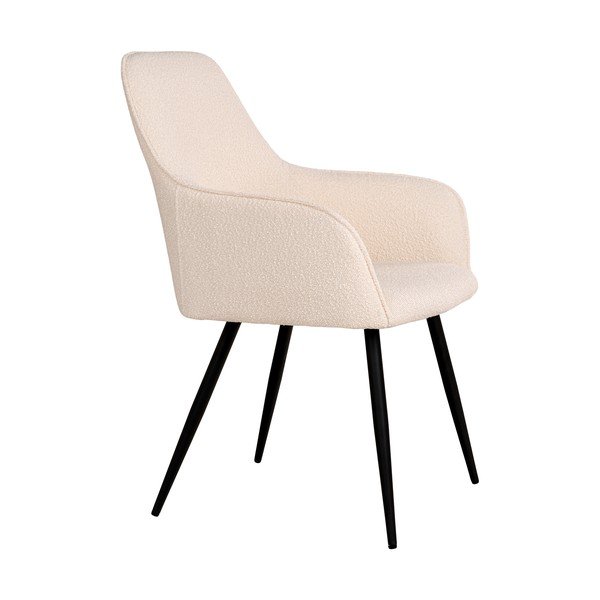 Set di sedie da pranzo color crema in imbottito con braccioli 2 pz Harbo – House Nordic-image-2