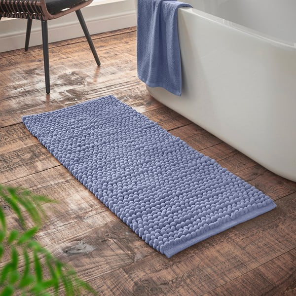 Tappetino da bagno blu 50x120 cm Aspen Bobble - Bianca