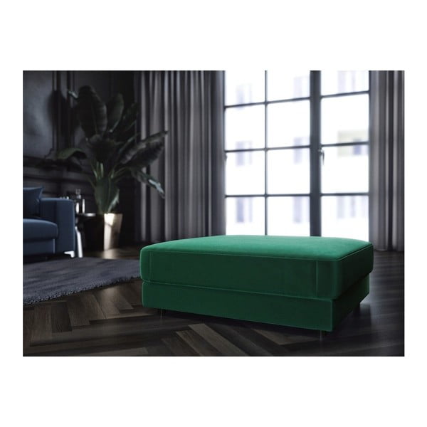 Pouf in velluto grigio scuro Devichy , 112 x 60 cm Laure - devichy-image-3