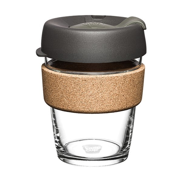 Tazza da viaggio nera-marrone 340 ml Brew Cork Nitro M - KeepCup