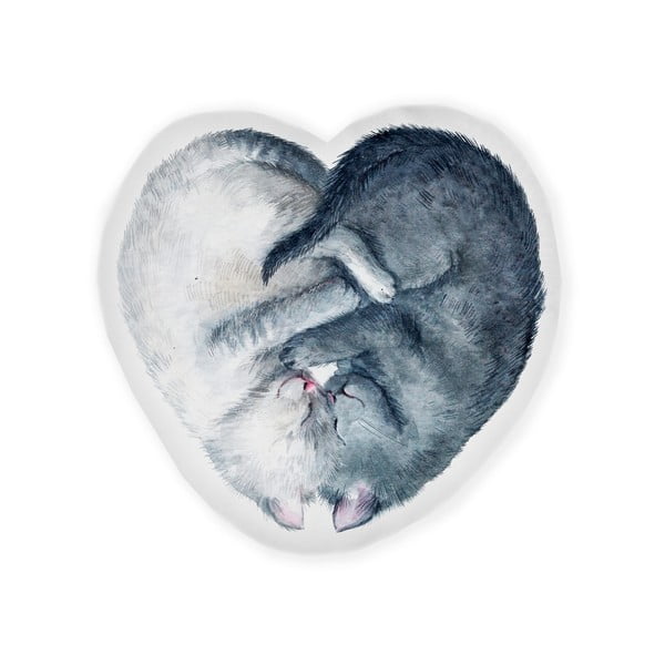 Cuscino per bambini Cat Heart - Folkifreckles