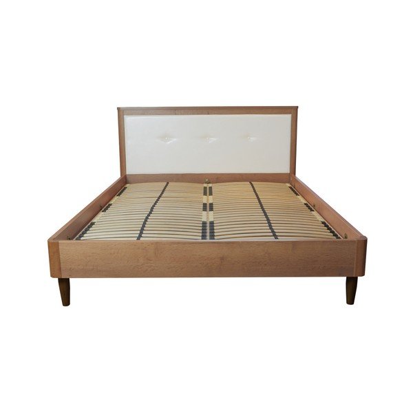 Letto matrimoniale bianco Scandi, 140 x 200 cm - Mazzini Beds-image-3