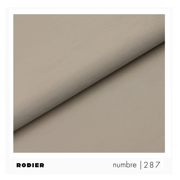 Poggiapiedi marrone chiaro rivestito in velluto Tuil – Rodier-image-3