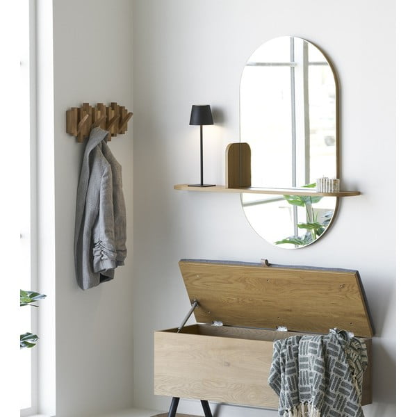Specchio da parete con ripiano  92x94,5 cm Barco – House Nordic-image-1