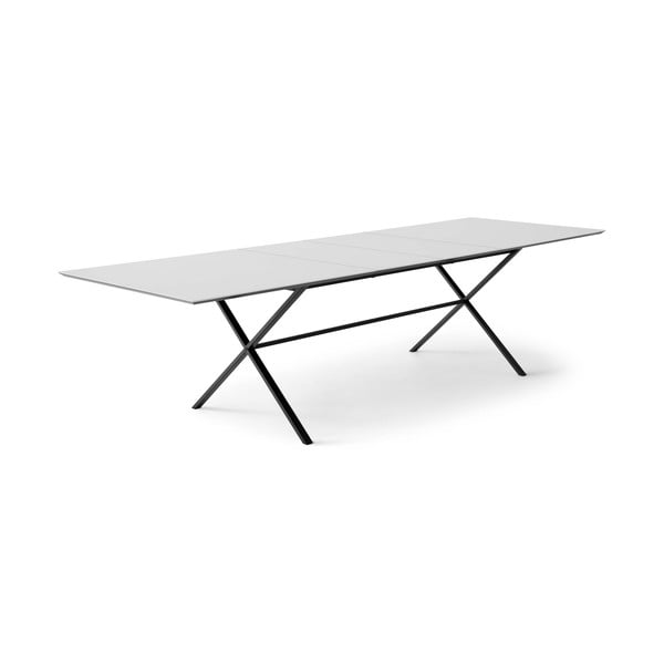 Tavolo da pranzo pieghevole bianco con piano bianco 100x210 cm Meza - Hammel Furniture-image-1