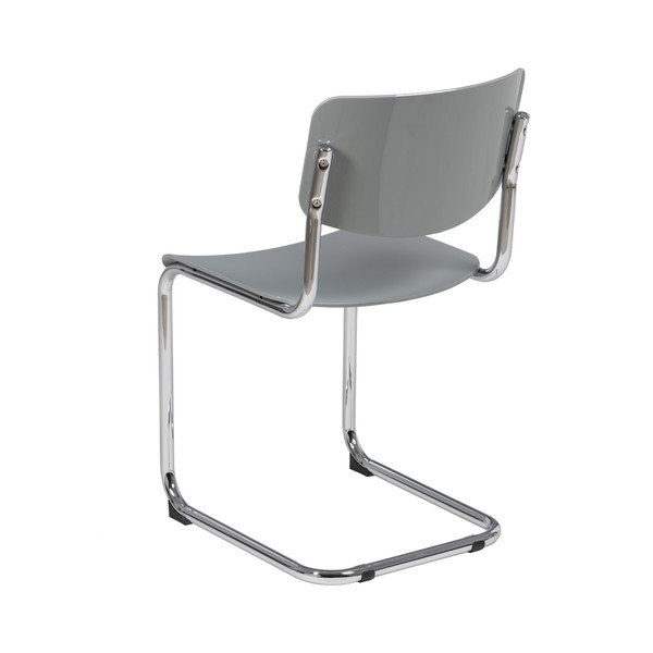 Set di 4 sedie da pranzo grigie Chrome - Ixia-image-4