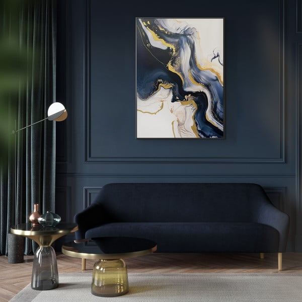 Quadro con elementi dipinti a mano 70x100 cm Sky – Styler-image-1