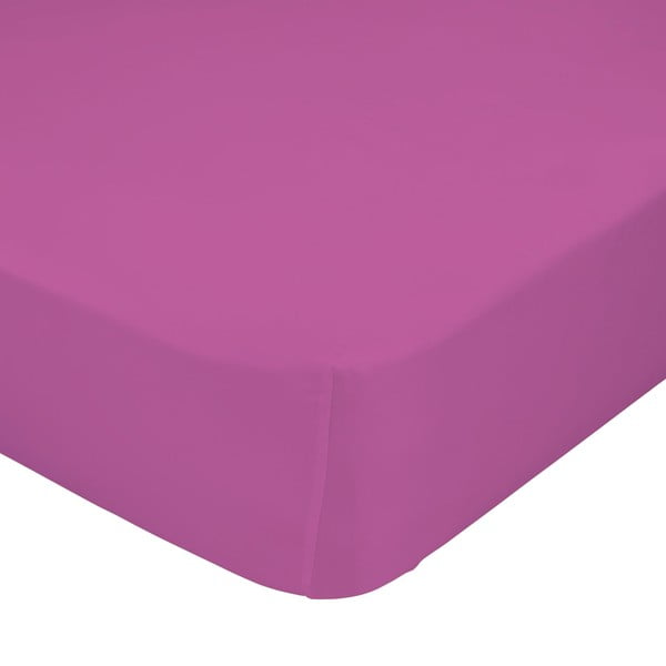 Lenzuolo elastico in puro cotone rosa scuro , 70 x 140 cm Basic - Mr. Fox